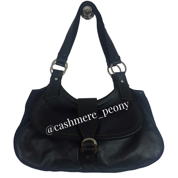 Kenneth Cole Reaction Large Shoulder Leather Bag - Picture 1 of 8